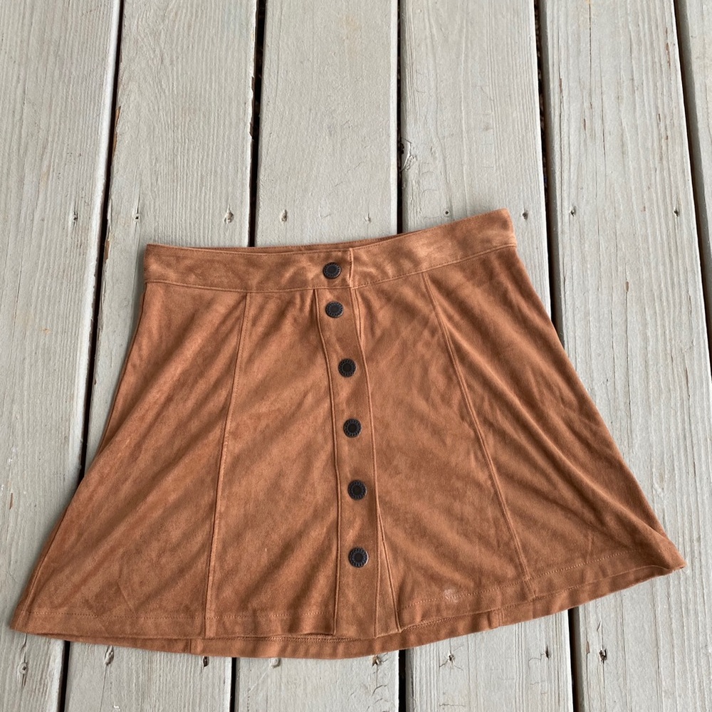 American Eagle Velvet Skirt Brown